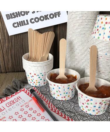300-Pack Mini Wooden Spoons - 3.75 Inches - Eco-Friendly & Biodegradable | Outside the Box Papers - Buy Online on SooperMarket.com