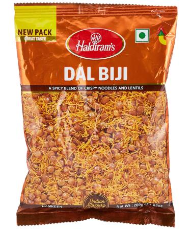 Haldiram's Dal Biji - 200g (Pack of 10) - Crispy and Spicy Lentil Snack | Authentic Indian Flavor | Perfect Tea-time Snack | Family Pack Spicy 200.00 g (Pack of 10)