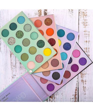 CCbeauty 60-Color Eyeshadow Palette | High Pigmented Glitter Matte Shimmer | Long Lasting & Waterproof | Valentine's Day Gift - Buy Online on SooperMarket.com