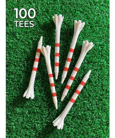 Champ 2-3/4 Stripe Golf Tee 100 Count - White/Red FLYtee - Buy Now - Buy Online on SooperMarket.com