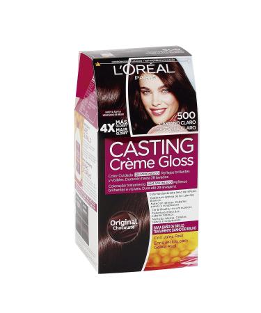 LOreal Paris Casting Creme Gloss Ba o De Color 500 Casta o Claro - Light Chestnut Brown Hair Color | 1 Piece Pack - Buy Online on SooperMarket.com