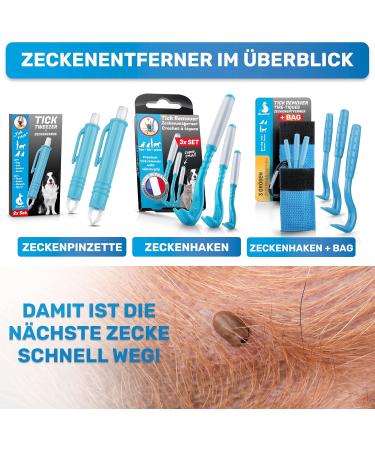 Bluepet 3 Set Premium Tick Hooks - Effective Tick Remover for Dogs Cats Horses & Humans - Alternative to Tick Tweezers - Tick Protection Tool - Buy Online on SooperMarket.com