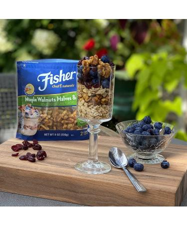 FISHER Chef's Naturals Maple Walnuts Halves & Pieces - 8 oz | Gluten Free, Non-GMO, Keto, Paleo - Vegan Friendly | Pack of 1 - Buy Online on SooperMarket.com