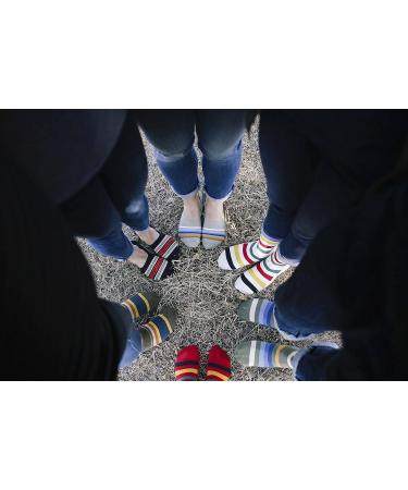 Pendleton Women's Moc Socks - Medium Glacier Stripe | White - Buy Online on SooperMarket.com