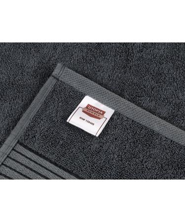 Utopia Towels 8-Piece Luxury Towel Set - 600 GSM 100% Ring Spun Cotton - Grey - Ideal for Bathroom, Sports, and Hotel - Buy Online on SooperMarket.com