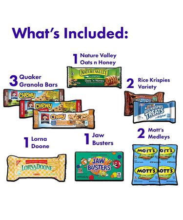 45 Count Snack Box Care Package - Ultimate Variety Pack for Office, Schools & Family - Bulk Bars, Cookies, Chips, Candy & Treats - Perfect Gift Basket for College Students and Military Personnel - Buy Online on SooperMarket.com