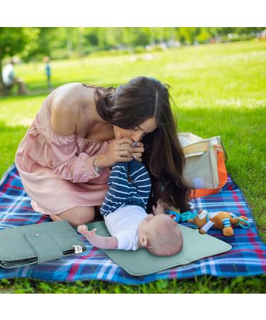 Buy Jubi Baby Diaper Bag with Changing Mat - Stylish Small Diaper Bag (Green-Blue) for On-the-Go Convenience | International Shipping Available - Buy Online on SooperMarket.com