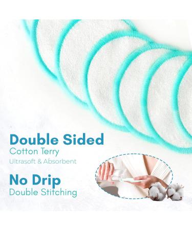 16 Pack Reusable Makeup Remover Pads - Eco-Friendly Cotton Pads with Laundry Bag & Bamboo Box - Perfect for Makeup Removal - Buy Online on SooperMarket.com