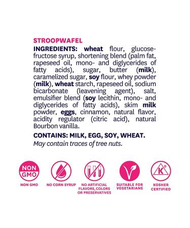 Belgian Boys Dutch Caramel Stroopwafel Duo - 30 Individually Wrapped Waffle Cookies - Non-GMO & Vegetarian (Case of 15) - Buy Online on SooperMarket.com