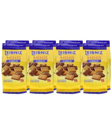 Leibniz Minis Choco 8-Pack | Mini Butter Cookies with Chocolate | Biscuit Box with 8 x 125g Bags | Perfect for International Shipping - Buy Online on SooperMarket.com
