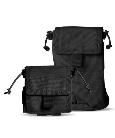 Roll Up Dump Pouch | Combat Veteran Owner Company | Molle Drawstring Magazine Compact Dump Pouch | Adjustable Tactical Military Utility Pouch | Camping Hiking Outdoor Organizer Tactical Black