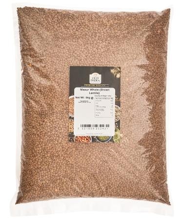 Old India Masur Whole (Brown Lentils) 5kg 5 kg (Pack of 1)