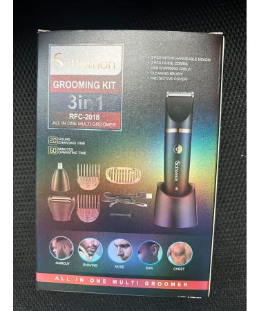 SCTTOMON 3-in-1 Waterproof Men's Body Razor & Ball Trimmer - Wireless Inguinal & Nose Hair Groomer - Buy Online on SooperMarket.com