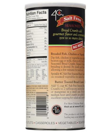 4C Salt Free Seasoned Bread Crumbs - 12 oz - Pack of 3 | Premium Seasoned Crumbs for Cooking & Baking - Buy Online on SooperMarket.com