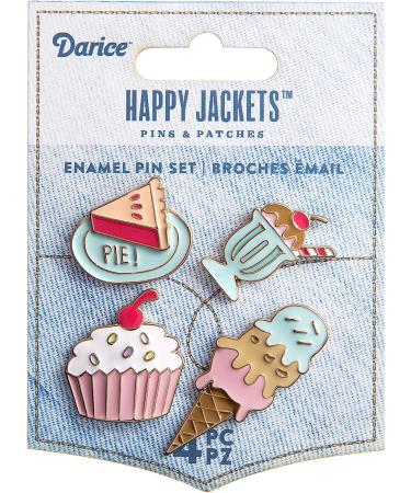 Happy Jackets 4 Piece Dessert Enamel Pins - Multicolor Delights - Buy Online on SooperMarket.com