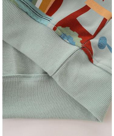 Girls Cotton Sweatshirt | Long Sleeve Casual Jumper for Kids | Toddler T Shirt | 5-6 Years | Green - Buy Online on SooperMarket.com