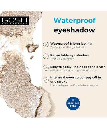 Gosh Forever Eye Shadow - Waterproof Creamy Eyeshadow Pen 002 Beige (Metallic) | Long-Lasting Color Perfume-Free Skin-Friendly | International Shipping Available - Buy Online on SooperMarket.com
