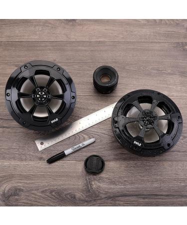 Pyle 6.5 Marine Speakers - 2-Way Waterproof 240 Watt Coaxial Speakers - Black Pair - Buy Online on SooperMarket.com