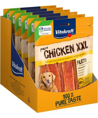 Vita power chicken fillet XXL dog elecker with lean chicken meat in the recoverable XXL bag without adding sugar and grain (6x 250g) chicken 250 g (6 Pack)
