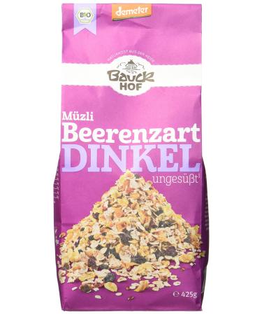 Bauckhof spelt muesli berry-soft Demeter pack of 4 (4 x 425 g)