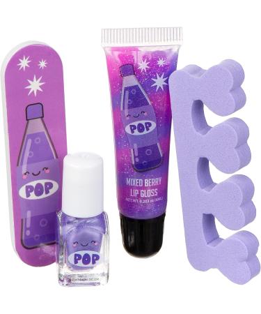 Expressions 5pc Snow Globe Manicure Set | Girls & Teens Starter Makeup Kit | Nail Polish Lip Gloss Manicure & Pedicure | Perfect Beauty Gift for Girls - Buy Online on SooperMarket.com