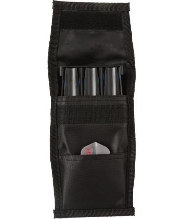 Casemaster Single Black Dart Case with Solid Plastic Insert and Flexible, Tough Nylon Covering, Holds 3 Steel Tip and Soft Tip Darts, Hard Shell Keeps Flights in Perfect Shape