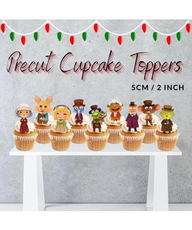 PRECUT Christmas Carol Cupcake Toppers Edible Christmas Cake Decorations Christmas Decorations Christmas Muppets Cake Topper (12) - Buy Online on SooperMarket.com