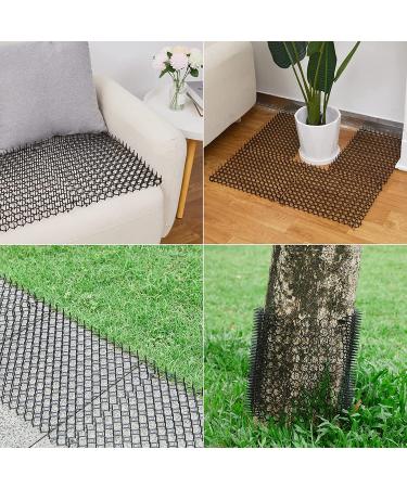 Cat Scat Mat 12 Pcs 16x12.5 Inch with 0.5 inch Spikes for Indoor/Outdoor Use - Durable Cat Deterrent and Dog Anti-Digging Solution - 16ft Coverage - Buy Online on SooperMarket.com