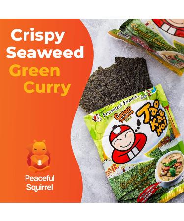 Peaceful Squirrel Variety Tao Kae Noi Thai Crispy Seaweed 6-Pack - Healthy On-The-Go Nori Snacks for Kids & Adults | Omega-3s, Fiber, Antioxidants, Vitamin B12 | 6 Flavors | 6 Bags, 1.2 oz - Buy Online on SooperMarket.com