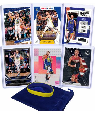 Stephen Curry Card Bundle - (6) Golden State Warriors Basketball Trading Cards - 2X MVP # 30