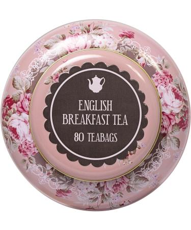New English Teas Vintage Floral Tea Caddy with 80 English Breakfast Teabags - Buy Online on SooperMarket.com