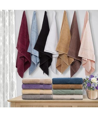 Premium Egyptian Cotton 10-Piece Face Towel Set - Quick Dry & Absorbent Small Towels for Facial Spa - Guest Bath Essentials - Gold Washcloth (10-Pack) - Buy Online on SooperMarket.com