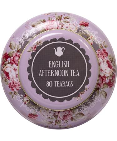 New English Teas Lavender Vintage Floral Tea Caddy with 80 English Afternoon Teabags - Buy Online on SooperMarket.com