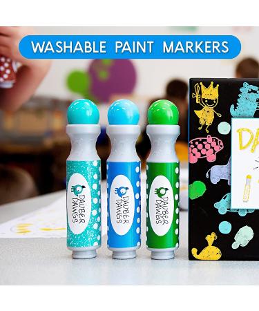 Washable Dot Markers 16 Pack with Activity Sheets - Kids Arts & Crafts Kit with Glitter - Toddler & Preschool Supplies - Buy Online on SooperMarket.com