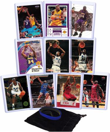 Shaquille O'Neal Basketball Cards Assorted (10) Bundle - Orlando Magic, Los Angeles Lakers Trading Card Gift Pack