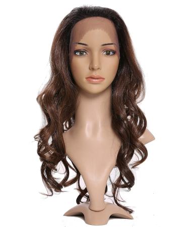 WIG ME UP RGF-5547-LF-OP2/430 Women's Lace Front Wig - Dark Brown Red Balayage Mix Long Wavy Hair - Buy Online on SooperMarket.com