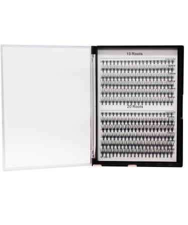 Bodermincer 240pcs C Curl 10D/20D Cluster Eyelashes Mixed, 0.07mm /0.10 mm Mixed,8/9/10/11/12mm,10/11/12/13/14mm,12/13/14/15/16mm/14/15/16/17/18mm/16/17/18/19/20mm and Under Eyelashes Mixed Professional Makeup Individual C…