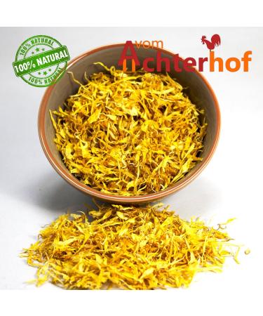 Organic Marigold Blossoms 250g - Calyx-Free Marigold Tea | Achterhof Tea Herbs - Buy Online on SooperMarket.com