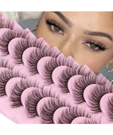 Buy 10 Pairs Wispy Faux Mink Eyelashes - 3D Effect, Lightweight, Reusable | wiwoseo - Buy Online on SooperMarket.com