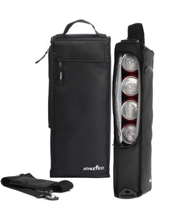 Athletico Golf Cooler Bag - Soft Sided Insulated Cooler Holds a 6 Pack of Cans or Two Wine Bottles (Black)