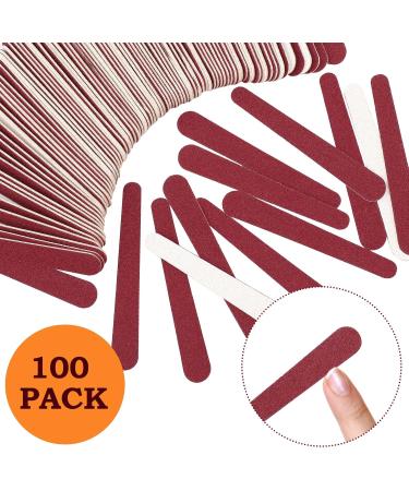 JSRQT 100 Pieces Nail File Set Cushioned Emery Boards Double Sided Acrylic Nail File Mini Nail Files Bulk for Women Girls Nail Filer Nail File Buffer Set Manicure Tool for Natural Acrylic Fake Nails - Buy Online on SooperMarket.com