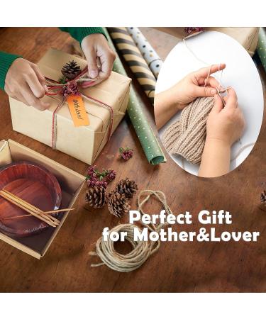 Wonderbooom Rosewood Yarn Bowl and 12 Bamboo Crochet Hooks Set - Handmade Wool Storage and Holder for Knitting - Perfect Mother's Day Gift - Buy Online on SooperMarket.com