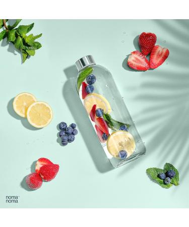 Buy Noma 1L Glass Bottle with Neoprene Cover - Durable Sports & Outdoor Water Bottle | Available in 500ml & 1000ml - Perfect for Office & School - Buy Online on SooperMarket.com