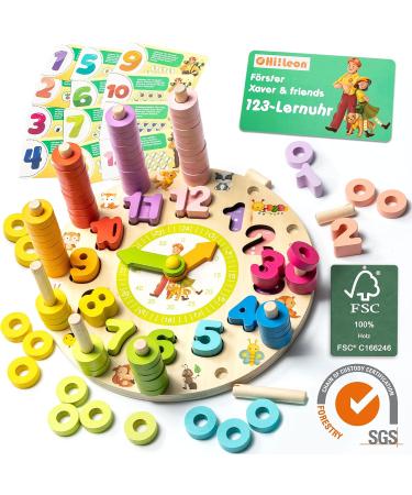 F rster Xaver 2-in-1 Learning Watch | Montessori & Waldorf Toys for 3+ | Educational Wooden Sorting Games - Buy Online on SooperMarket.com