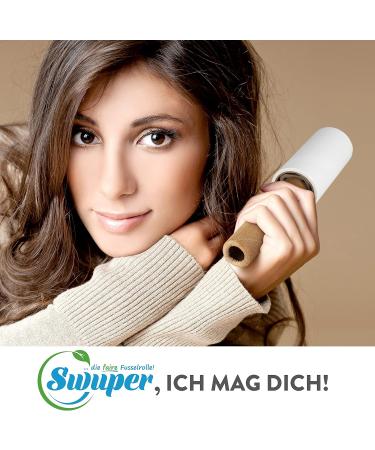 Swuper Plastic-Free Lint Roller - Sturdy & Strong 4 Rolls x 60 Sheets - Eco-Friendly with Handle | 240 Sheets Total - Buy Online on SooperMarket.com