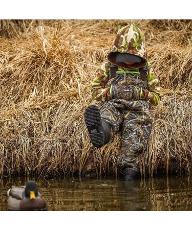 HISEA Kids Neoprene Chest Waders with Insulated Boots - Brown | Duck Hunting Waders for Boys & Girls Ages 6/7 - Buy Online on SooperMarket.com