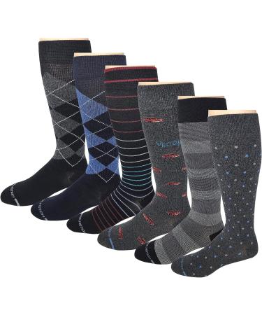 Dr. Motion Men 6-Pack Compression Knee High Socks - Assorted Designs - Buy Online on SooperMarket.com