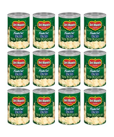 DEL MONTE FRESH CUT Diced Canned Potatoes, Canned Vegetables, 12 Pack, 14.5 oz Can Diced Potatoes
