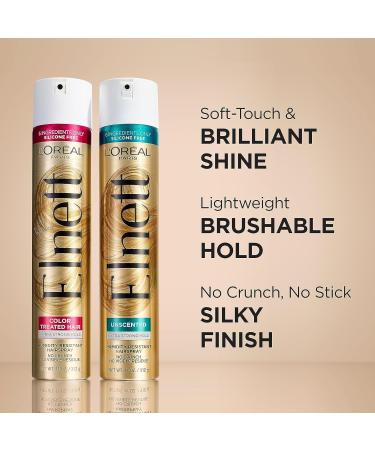 L'Oreal Paris Elnett Hair Care Elnett Satin Extra Strong Hold Hairspray - Unscented Long Lasting + Humidity Resistant Hair Styling Spray 2.2 Oz Unscented 2.2 Ounce (Pack of 1) - Buy Online on SooperMarket.com