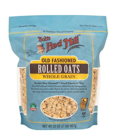 Bob's Red Mill Old Fashioned Regular Rolled Oats, 32 Oz 32 Ounce (Pack of 1) Resealable
